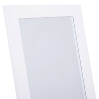 HOMCOM Standspiegel Ganzkörperspiegel Schminkspiegel Erhöhte Füße Pflegeleicht MDF Weiß 47 x 46 x 148 cm – Produktabbildung 5