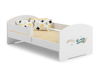 Luk single bed 140x70 with artwork - Airplane