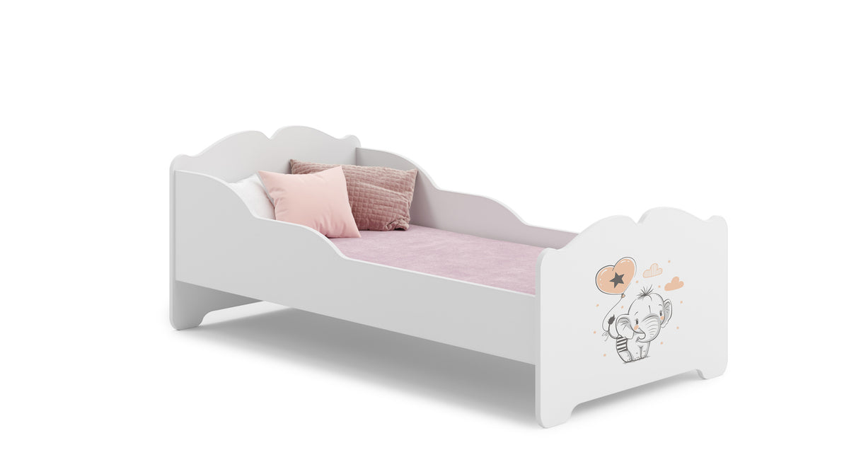ANNA children's bed with mattress 160x80 Elephant