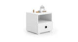 Emi bedside cabinet - handle black square