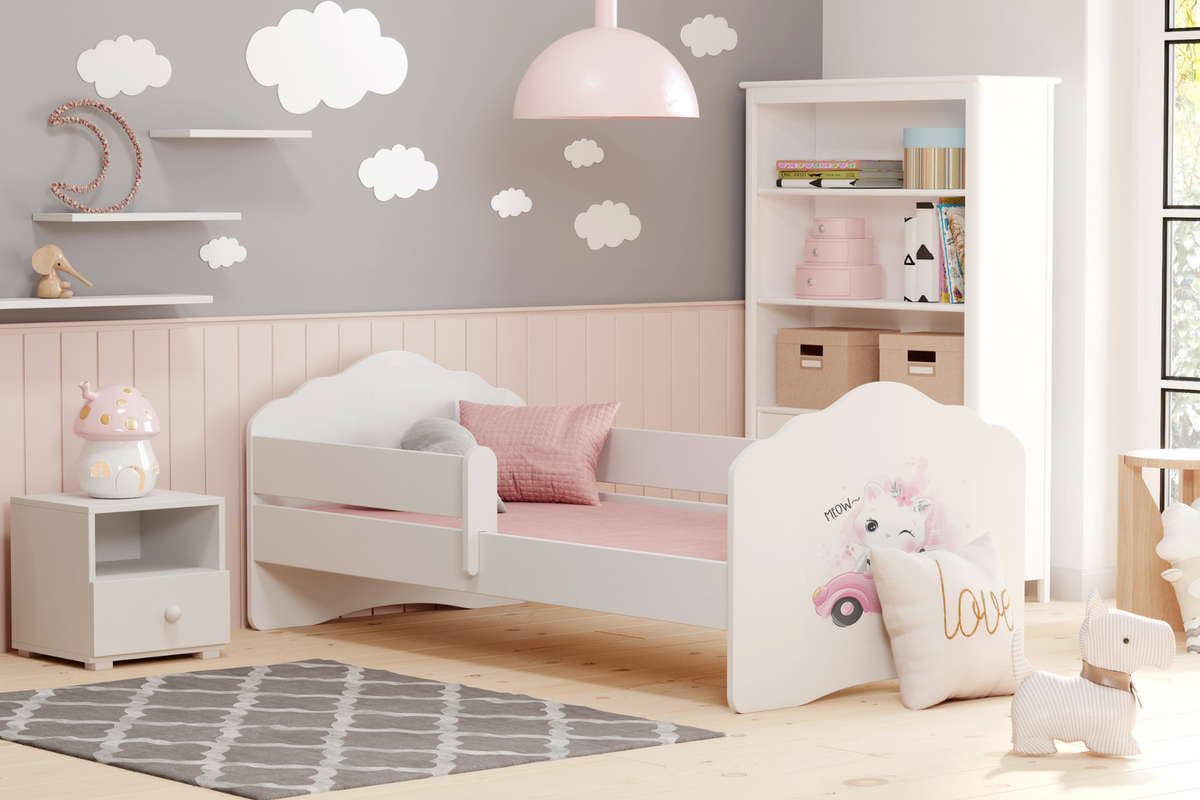 KOBI 5903641552516 Bild 2 – FALA Kinderbett 160x80 mit Schutzbarriere - Cat