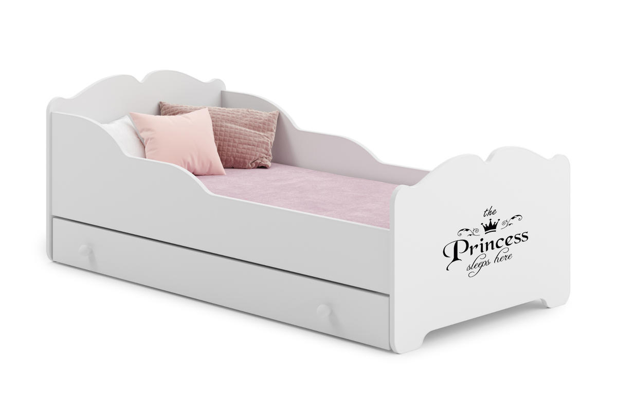 KOBI 5903641559591 Bild 1 – ANNA Kinderbett mit Schublade 160x80 Prinzessin