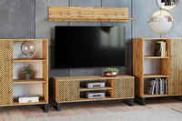 KOBI 5905602650170 Bild 3 – Focus loft TV-Schrank 135 cm - herringbone decor - Eiche Craft