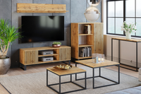 KOBI 5905602650170 Bild 4 – Focus loft TV-Schrank 135 cm - herringbone decor - Eiche Craft