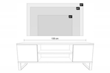 KOBI 5905602650170 Bild 7 – Focus loft TV-Schrank 135 cm - herringbone decor - Eiche Craft