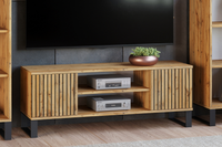 KOBI 5905602650163 Bild 2 – Focus loft TV-Schrank 135 cm - Lamellen-Dekor Eiche Craft