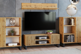 KOBI 5905602650163 Bild 3 – Focus loft TV-Schrank 135 cm - Lamellen-Dekor Eiche Craft
