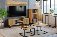KOBI 5905602650163 Bild 4 – Focus loft TV-Schrank 135 cm - Lamellen-Dekor Eiche Craft