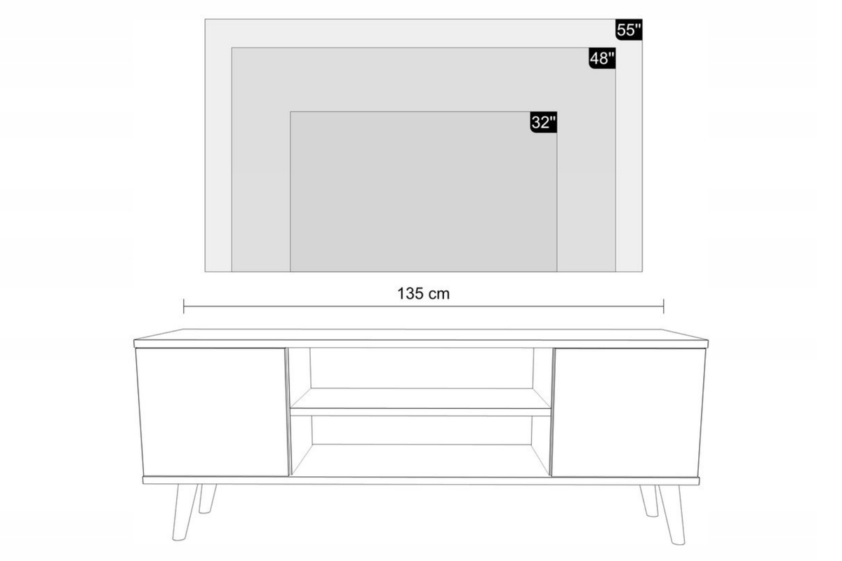 KOBI 5905602656141 Bild 1 – TV-Schrank FOCUS 135 cm - weiß