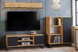 KOBI 5903699832257 Bild 3 – TV-Schrank FOCUS 155 cm - Metallfüße Eiche Craft - schwarz