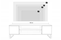 KOBI 5903699832257 Bild 6 – TV-Schrank FOCUS 155 cm - Metallfüße Eiche Craft - schwarz