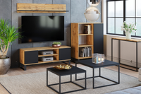 KOBI 5903699832257 Bild 7 – TV-Schrank FOCUS 155 cm - Metallfüße Eiche Craft - schwarz