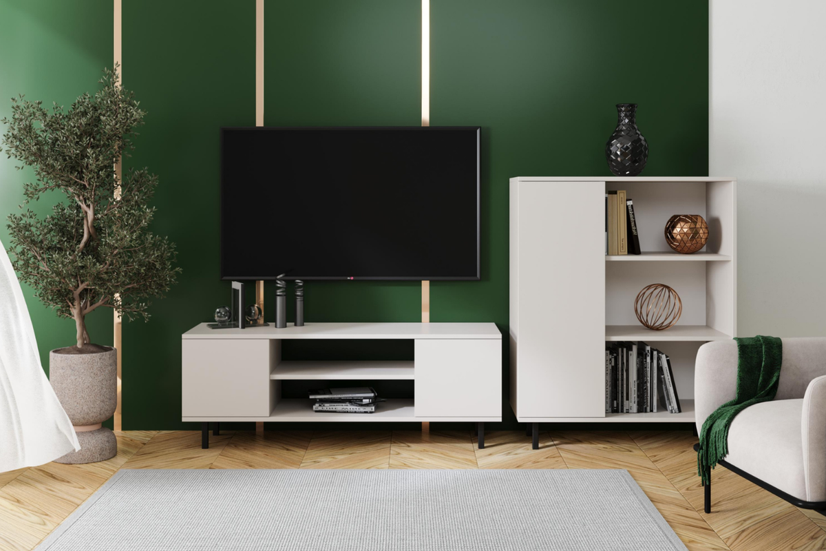 KOBI 5905602653539 Bild 3 – TV-Schrank FOCUS Kaschmir 155 cm schwarze Füße