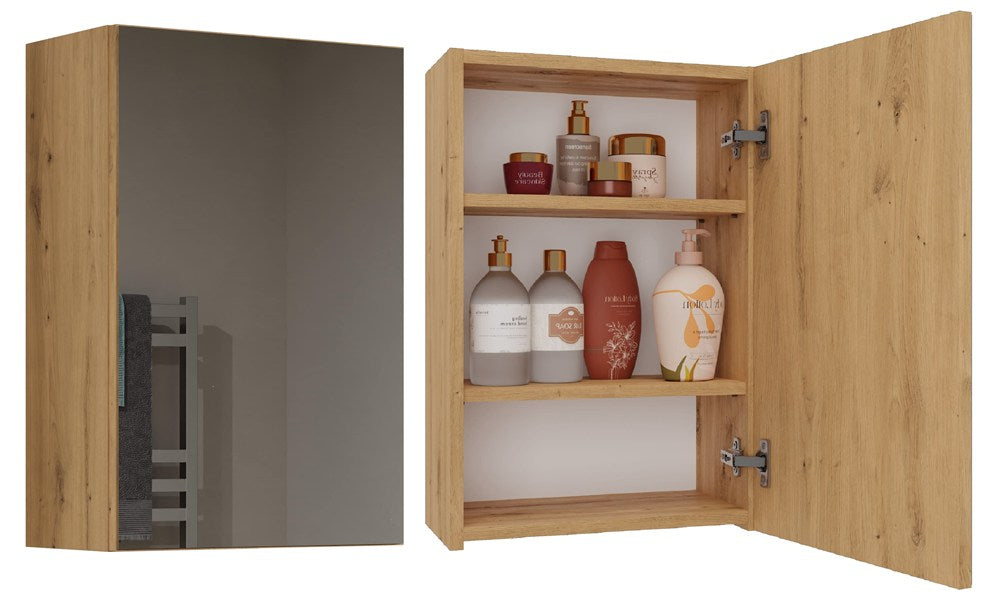 Hängender Badezimmerschrank POLA 1DL EICHE ARTISAN