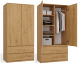 Kleiderschrank Malwa SS-90 EICHE ARTISAN