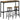 HOMCOM Bartisch mit 2 Stühlen im Industriedesign 2er-Set Barhocker mit Tisch, Industriedesign, 3-teilig