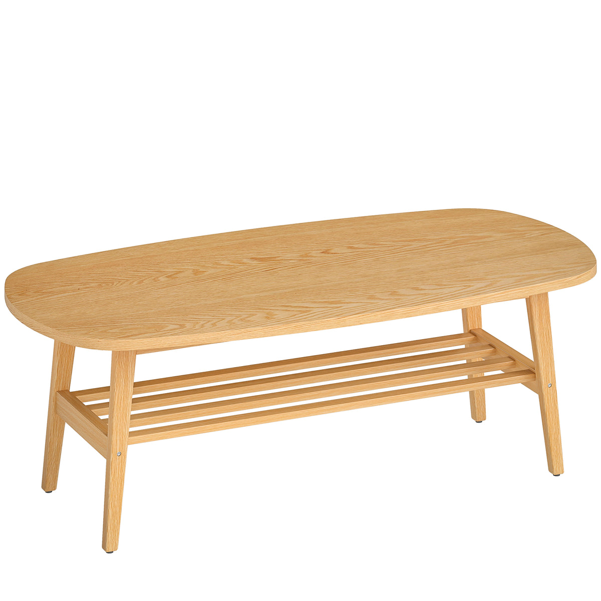 HOMCOM Couchtisch Wohnzimmertisch mit Ablage, Kaffeetisch für Wohnzimmer, Schlafzimmer, 120 x 60 x 42 cm