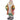 HOMCOM Weihnachtsmannfigur mit Baum und Geschenk, 3 warmweiße LEDs, batteriebetrieben, 50 cm