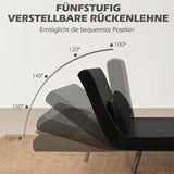 HOMCOM Schlafsofa 2er-Sofa Samtsofa, Schlaffunktion, inkl. 2 Kissen, Samtoptik, Schwarz – Produktabbildung 5