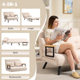 HOMCOM Schlafsofa 2er-Sofa Samtsofa, Schlaffunktion, inkl. 2 Kissen, Samtoptik, Natur + Beige + Schwarz – Produktabbildung 4