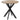 HOMCOM Esstisch 75 x 75 cm rund Küchentisch für 2-4 Personen modern Esszimmertisch mit Spinnenfuß Braun