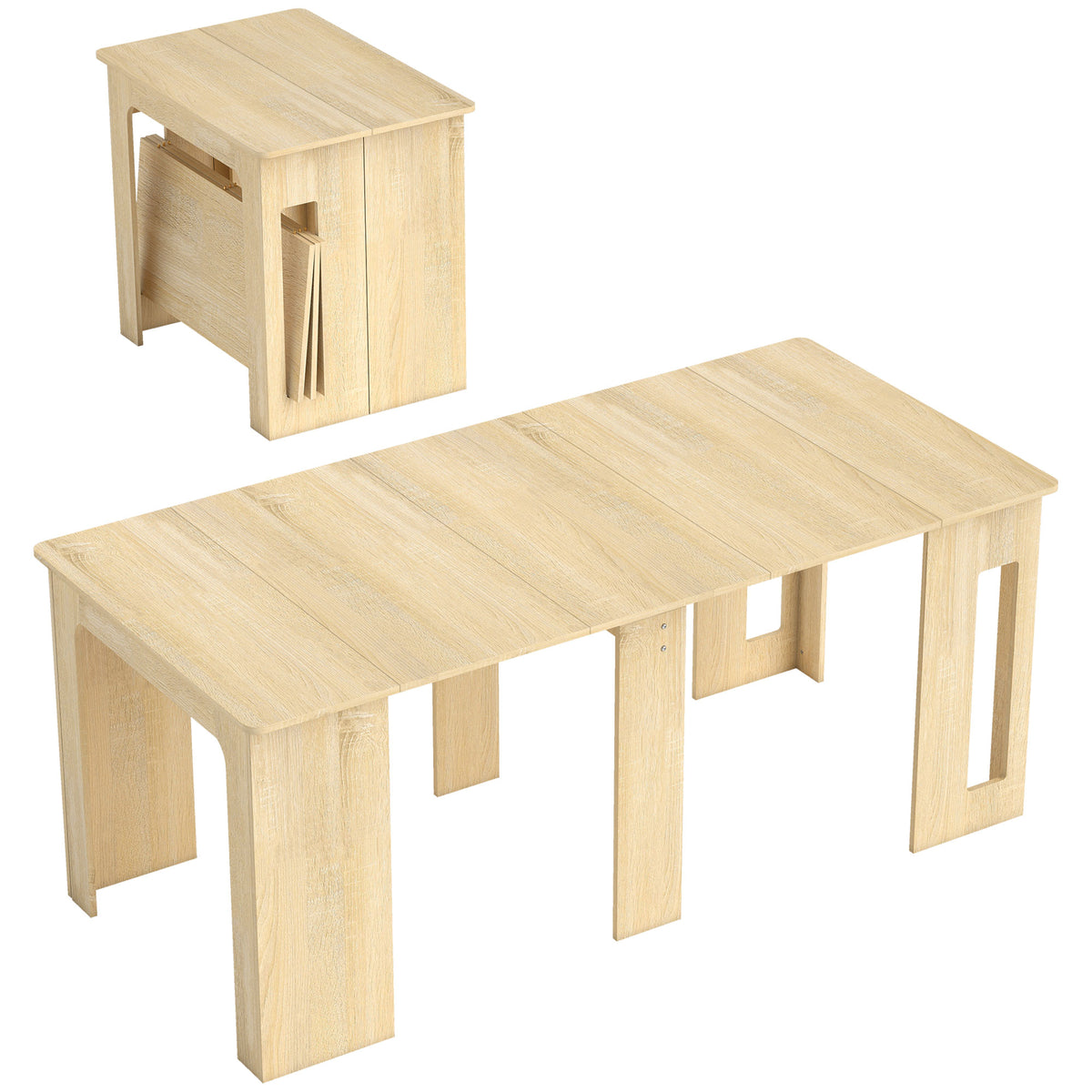 HOMCOM Esstisch, Klapptisch, ausziehbarer Küchentisch, Esszimmertisch, Spanplatten, 60-180 x 85 x 75 cm
