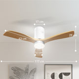 HOMCOM Deckenventilator mit LED-Licht, 6 Geschwindigkeiten, Fernbedienung, Hellbraun – Produktabbildung 3