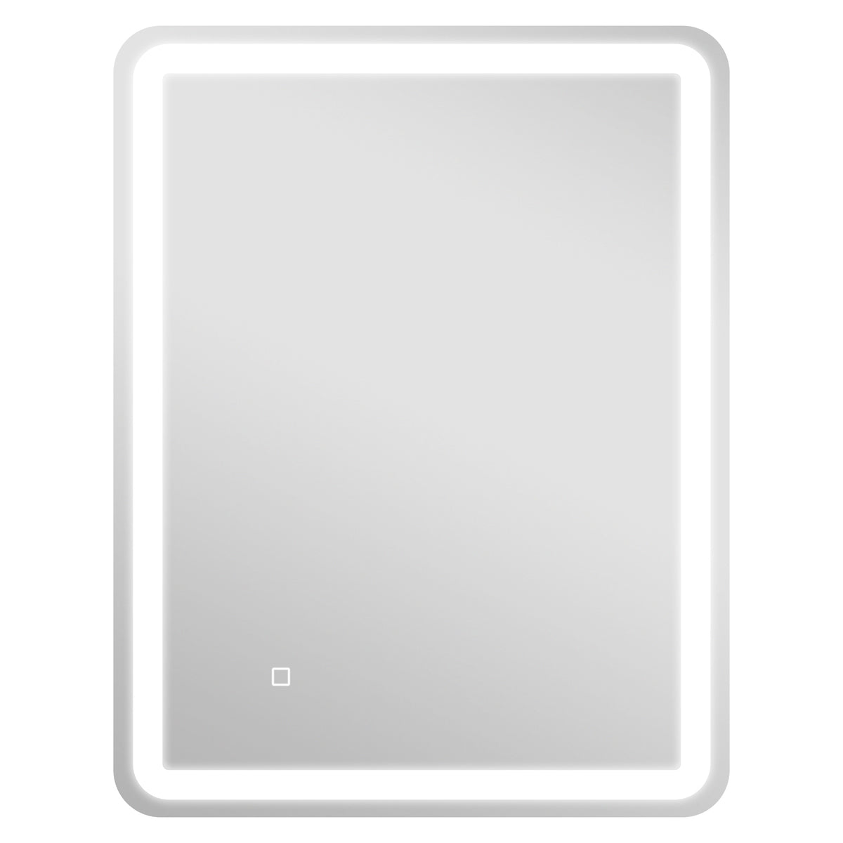 HOMCOM Badezimmerspiegel, beleuchtet, Touch-Steuerung, beschlagfrei, dimmbar, 3 Lichtfarben, 60 x 80, Silber