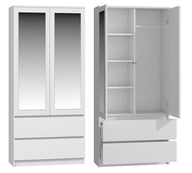 Kleiderschrank Malwa SS-90L WEISS