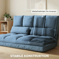 HOMCOM Bodensofa Schlafsofa Sofa, klappbar, verstellbare Rückenlehne, 102 cm x 73 cm x 60 cm , Blau – Produktabbildung 7