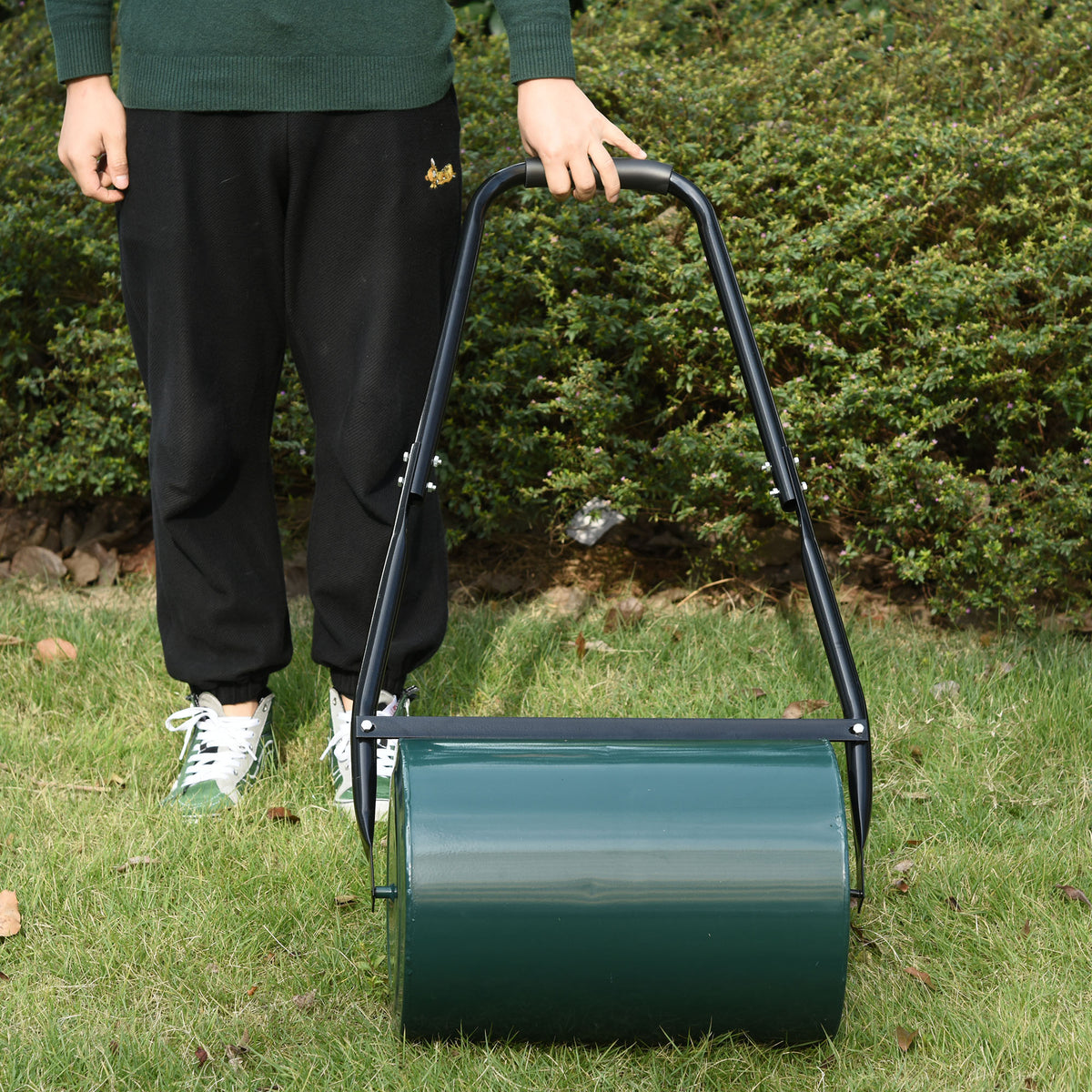 Outsunny Rasenwalze Gartenrolle Gartenwalze mit U-Griff 31 cm Durchmesser 30 cm Arbeitsbreit 40 L – Produktabbildung 2