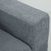 HOMCOM Modulares Ecksofa, U-Form Sofa mit breitem und tiefem Sitz, 2 Hocker, dunkelgrau – Produktabbildung 9