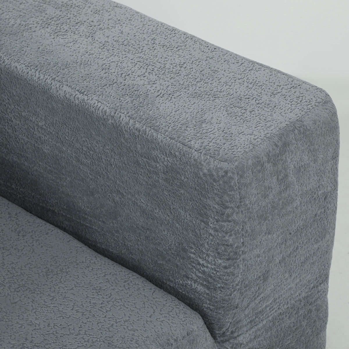 HOMCOM Modulares Ecksofa, U-Form Sofa mit breitem und tiefem Sitz, 2 Hocker, dunkelgrau – Produktabbildung 9