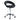 HOMCOM Rollhocker Arbeitshocker Drehhocker Bürostuhl höhenverstellbar, PU+Metall, Schwarz, 50 x 54 x (66-78)