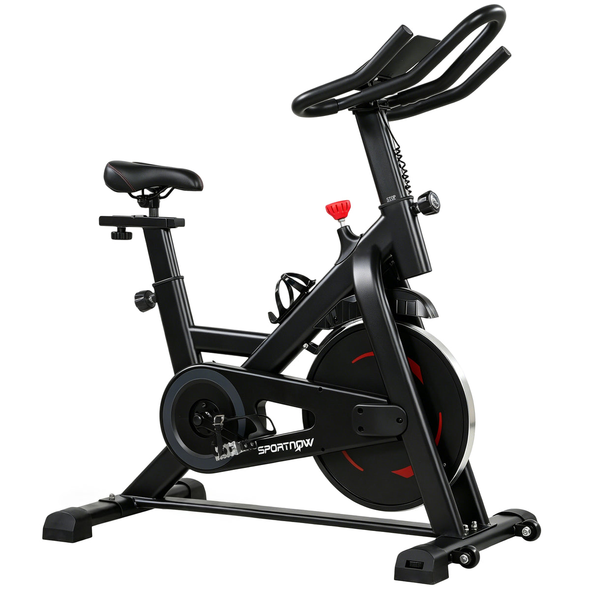 Heimtrainer Fahrrad Höhenverstellbar Hometrainer mit APP Magnetwiderstand LCD-Monitor verstellbar Lenker