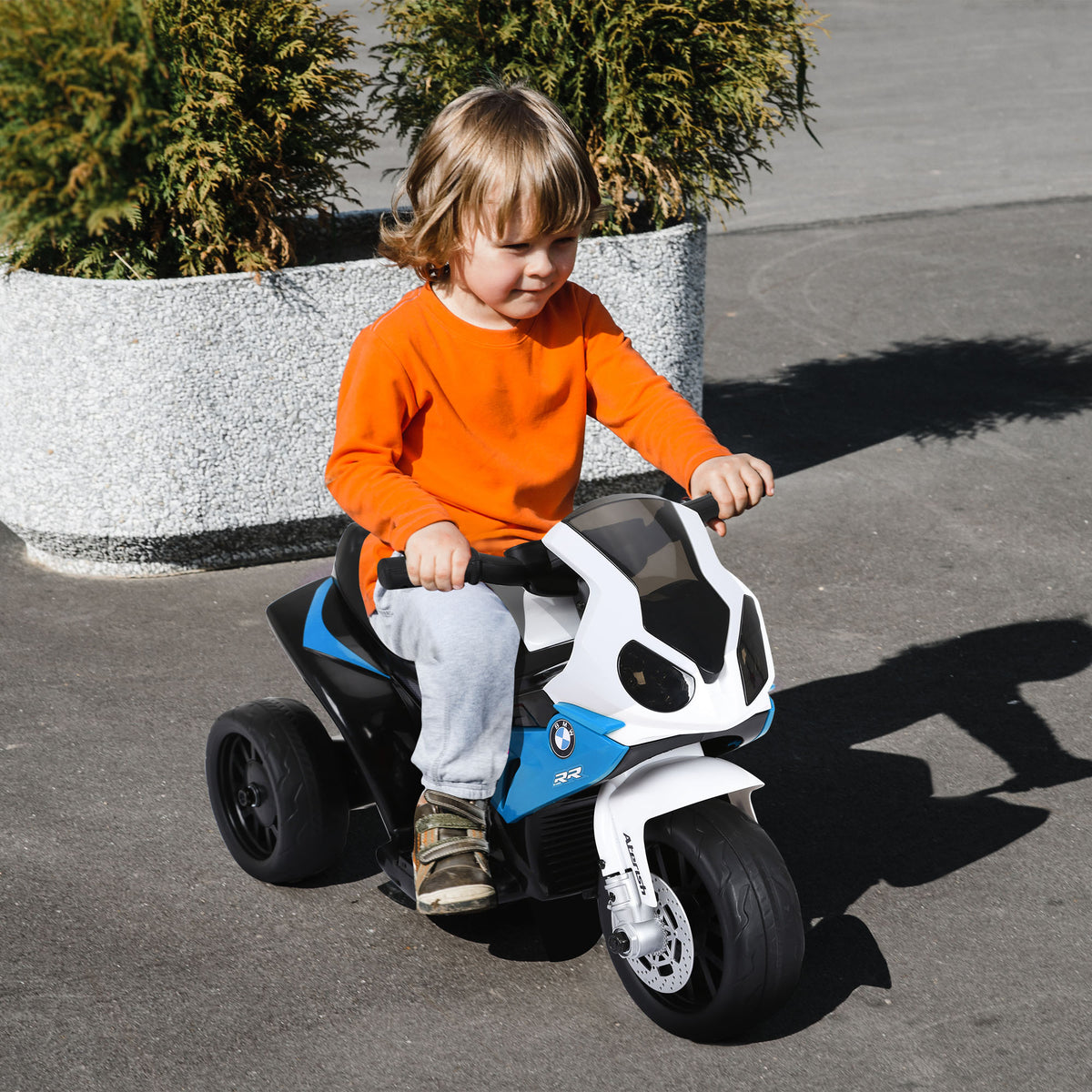 HOMCOM Elektro Motorrad Kinder BMW S1000RR 6V Elektromotorrad mit Scheinwerfer Musik 2,5 km/h für Kinder – Produktabbildung 2
