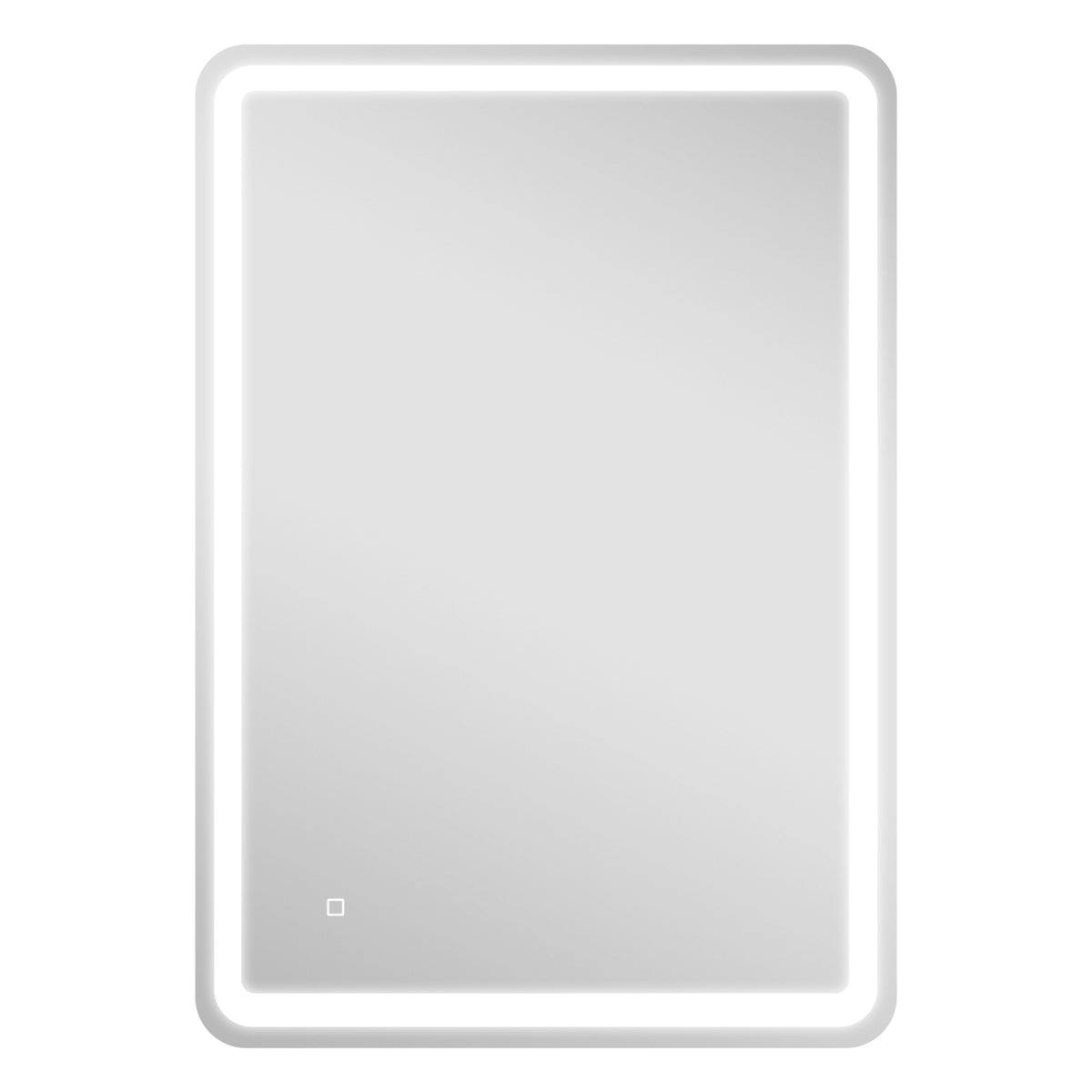 HOMCOM Badezimmerspiegel, beleuchtet, Touch-Steuerung, beschlagfrei, dimmbar, 3 Lichtfarben, 70 x 100, Silber