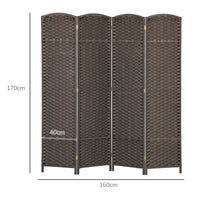 HOMCOM 4-teiliger Raumtrenner, Faltbarer Sichtschutz, Sichtschutzwand für Wohnzimmer, Schlafzimmer – Produktabbildung 3