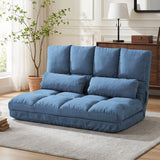 HOMCOM Bodensofa Schlafsofa Sofa, klappbar, verstellbare Rückenlehne, 102 cm x 73 cm x 60 cm , Blau – Produktabbildung 10