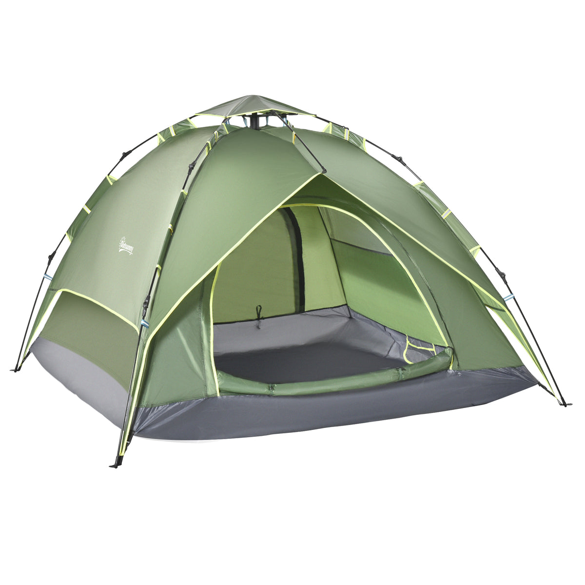 Doppelzelt Campingzelt Outdoorzelt Familienzelt Quick-Up-Zelt 2 Erwachsene + 1 Kind 4 Jahreszeiten