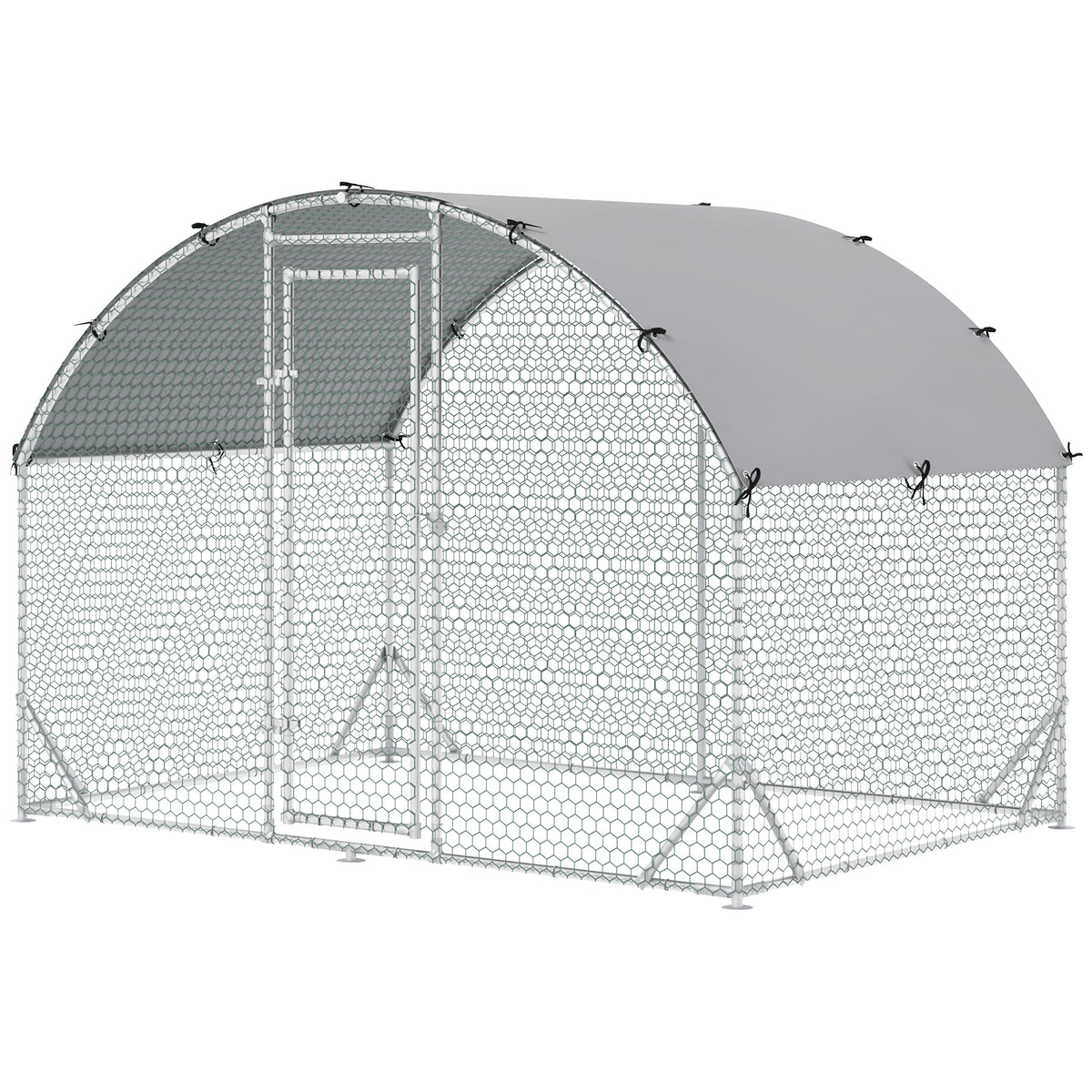 PawHut Gehege für Kleintiere, Outdoor-Freilaufgehege für Hühner, Kaninchen, Enten, stabile Konstruktion