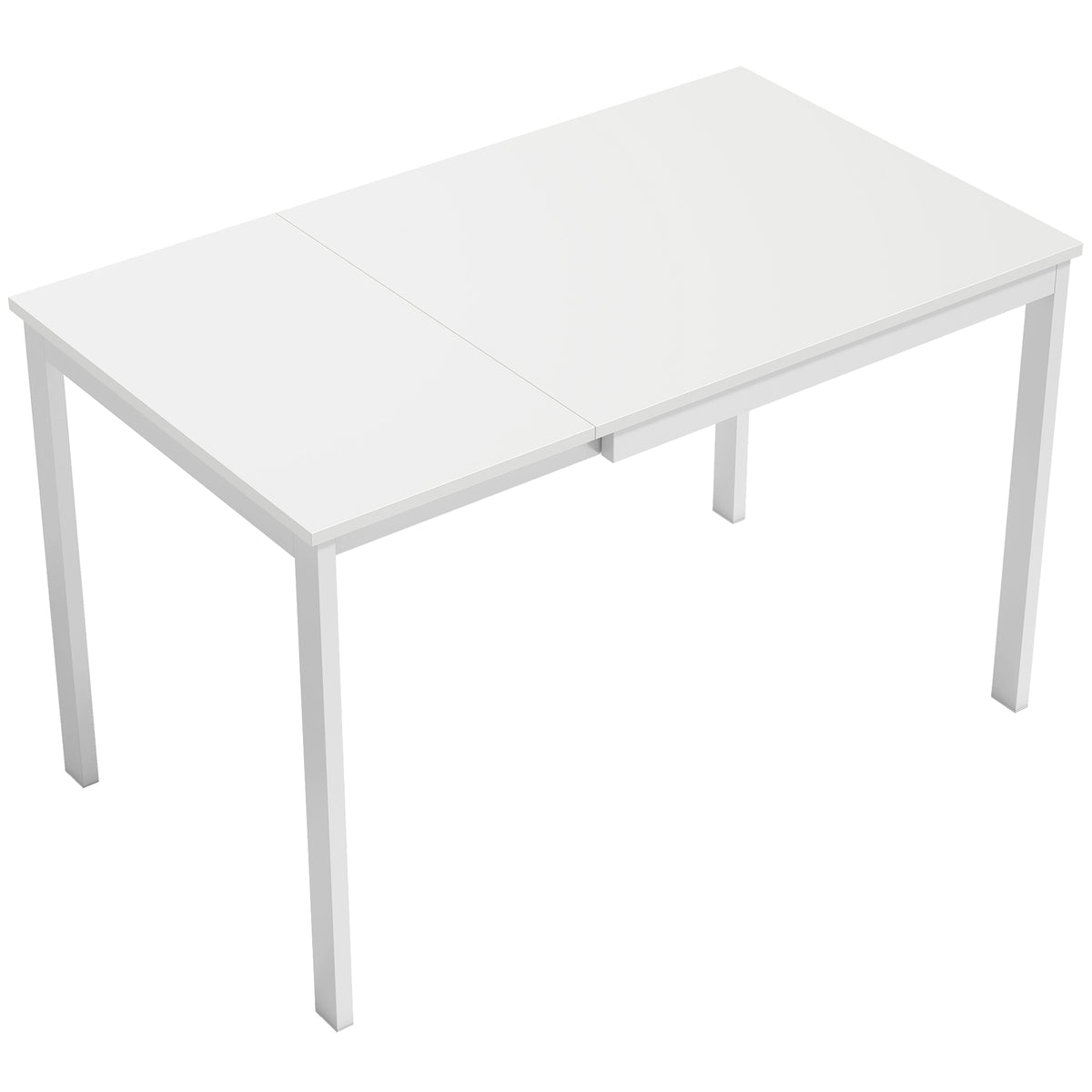 HOMCOM Ausziehbarer Esstisch 80-120 cm für 4-6 Personen, Platzsparender Küchentisch mit einfacher
