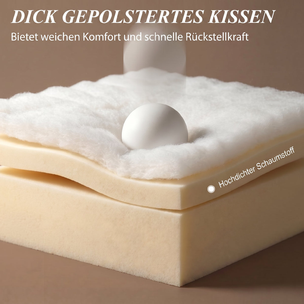 HOMCOM Schlafsofa, Bodensofa ohne Gestell mit dickem, hochdichtem Schaumstoff, breitem und tiefem Sitz – Produktabbildung 5