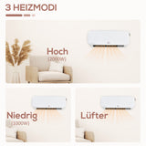 HOMCOM Heizlüfter zur Wandmontage 2000W mit Fernbedienung 2 Heizmodus LED-Display 12h Timer für – Produktabbildung 8