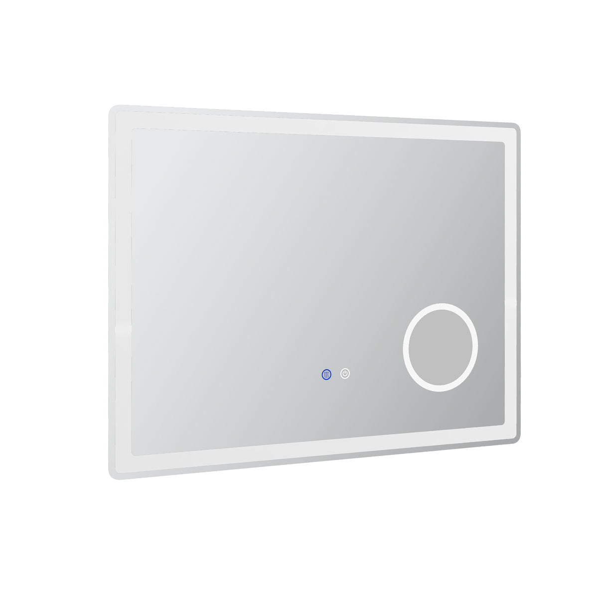 KleanKin LED Badezimmerspiegel mit 3x Vergrößerung, Touch-Funktion, Memory-Funktion, kein Beschlagen, 80 x 60