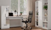 Set Schreibtisch + Regal COSMO WEISS – Produktabbildung 3