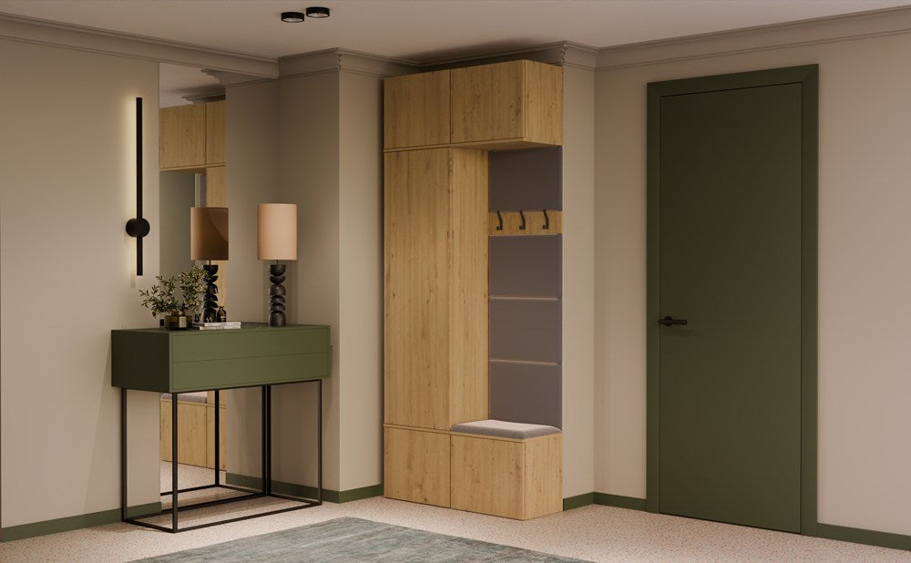Garderobe Schrank + Kleiderpaneel HAGA II/1Sz1W EICHE ARTISAN – Produktabbildung 2