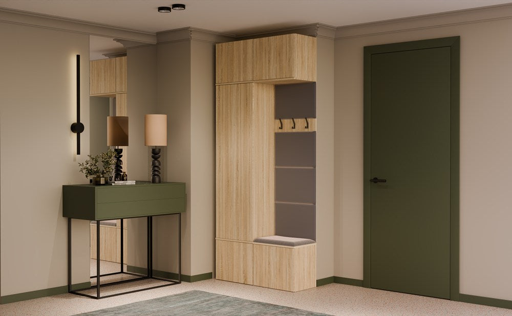 Garderobe Schrank + Kleiderpaneel HAGA II/1Sz1W EICHE SONOMA – Produktabbildung 2
