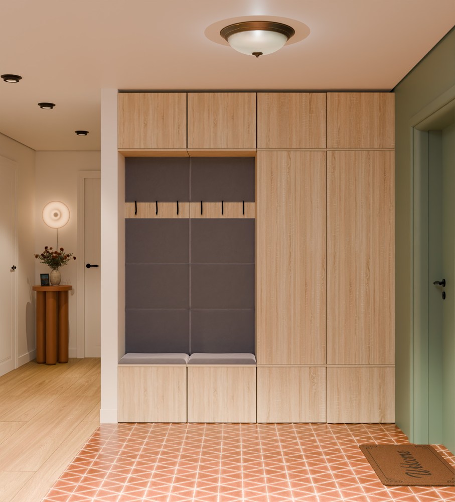 Garderobe HAGA IV/2Sz2W EICHE SONOMA 2x Schrank + 2x Kleiderpaneel – Produktabbildung 3