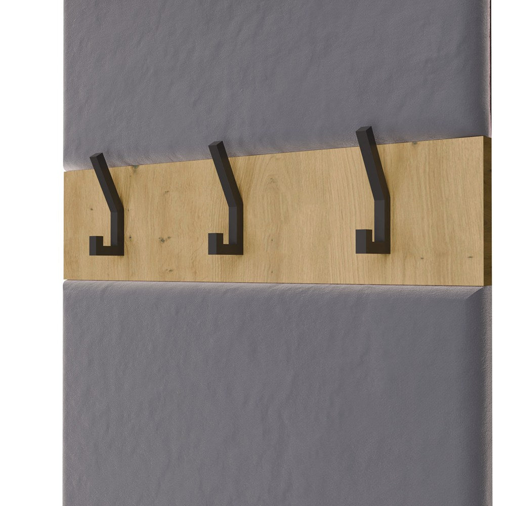 Garderobe HAGA III/2Sz1W EICHE ARTISAN 2x Schrank + Kleiderpaneel – Produktabbildung 6